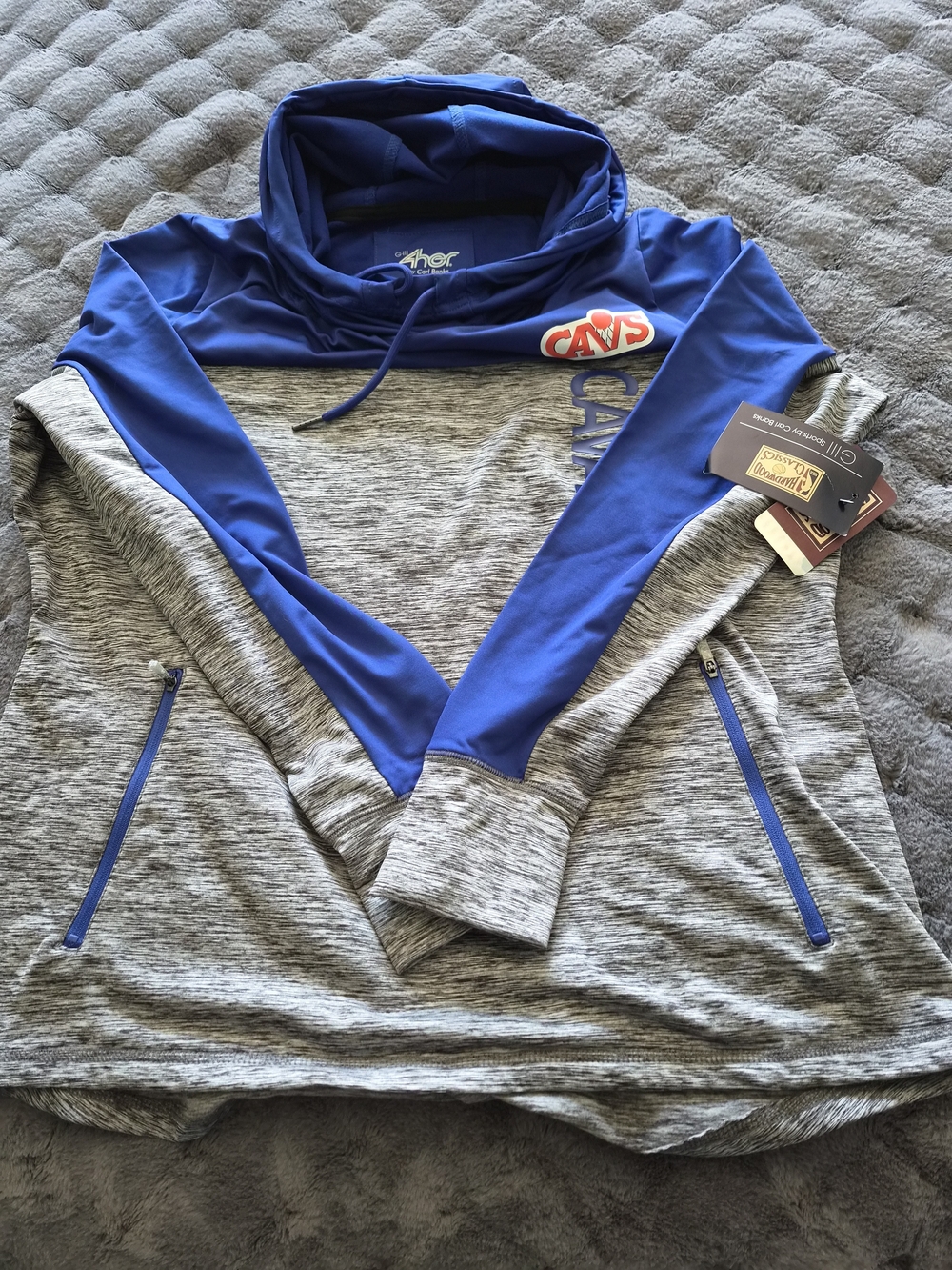 Cleveland Cavaliers Women's Blue & Gray Pullover Hoodie